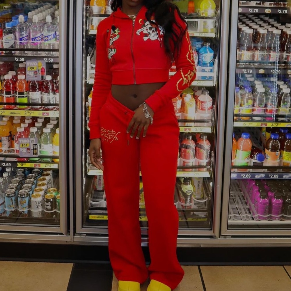 Red Ed hardy set